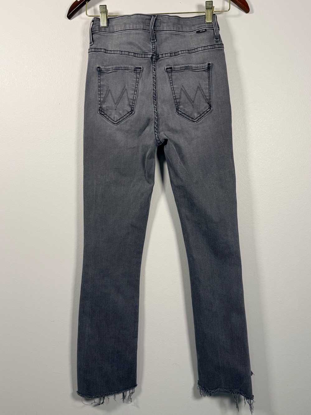 Mother Jeans The Insider Crop Step Fray Grey Dancing In The Moonlight Size 25 - Picture 7 of 15